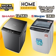 Sharp 12.5KG Top Load Fully Auto Washing Machine ESX1221 | Morgan 13KG Auto Washing Machine MWM-13 A