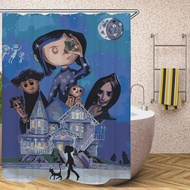 ม่าน Coraline สำหรับห้องนอนม่านห้องน้ำพับได้ม่านอาบน้ำอุปกรณ์เสริมกันน้ำสำหรับบ้านอาบน้ำห้องผ้า Quar