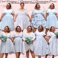 Mommy Kikay's Collection | CIVIL WEDDING or BAPTISMAL DRESS Plain White Dress for PLUS SIZE Wedding 