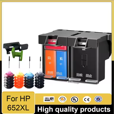 Vilaxh 652XL Ink Cartridge Replacement For HP 652 652 XL Compatible Deskjet 1115 1118 2135 2136 3635