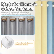 [EY] Eva Curtain Spacer Curtain Spacer Set 5/10 Pcs White Eva Foam Curtain Spacers Rollers 50/85mm –