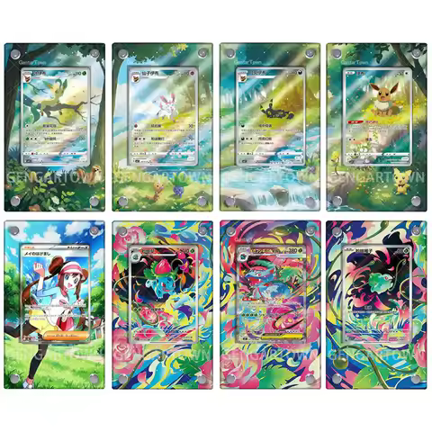 Pocket Monster Eeveelution Gemstone Pack VOL 2 Card Display Stand Rosa Ivysaur Venus Game Collection
