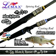 LEMAX BLACK ROSE SPINNING / BAITCASTING (BC) FISHING ROD (RANDOM COLOR)