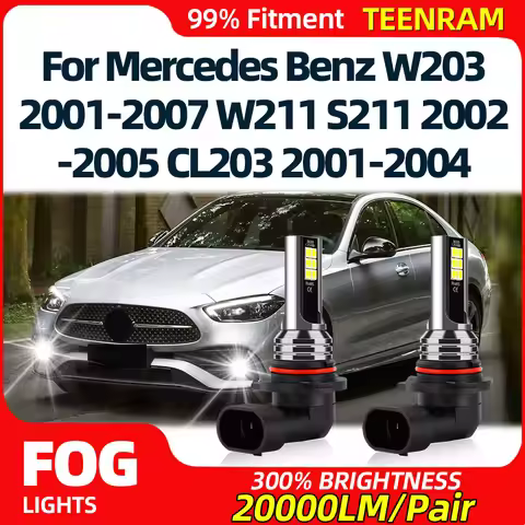 20000LM High Quality Auto Fog Lamp 6000K Car Fog Lights 12V For Mercedes Benz W203 2001-2007 W211 S2