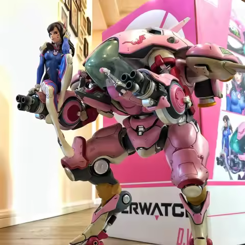 In Stock Overwatch Action Figures Dva Statue Anime Action Figures Pvc Collectible Figurines Model To