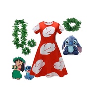 Disney Star Treasure Lilo Same Style Clothes Girls Lilo Lilo Dress Children Halloween cos Costume