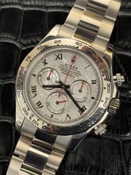 🌈🌈新返貨啦🌈🌈18K白金款式🩶❤️原裝隕石面4支紅針 ❤️40mm 🩶❤️🥰👔Rolex Daytona 116509 連原裝18K白金帶👔👍🏻1797C(廣華街店）