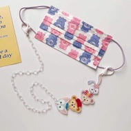 GANTUNGAN Miso stella lou duffy bear disney cat Mask Strap Necklace/ Transparent Clear Acrylic Chain Hanger