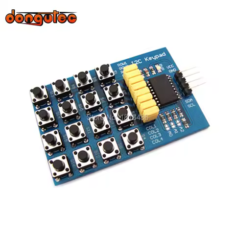 dongutec I2C keypad Module 16 Key 4 x 4 Membrane Switch Keypad 4x4 4*4 Matrix Array Matrix keyboard