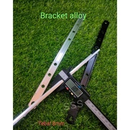 💯 Bracket Ekzos Alloy Tebal Y15 Y16 LC135 BLACK SILVER EX5 WAVE KRISS Exhaust Braket rs srl OPEN NLK