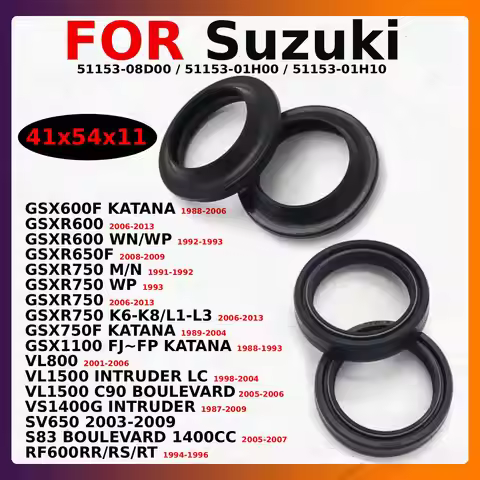 41x54x11 Oil Seal Shock Absorber Seals For Suzuki S83 BOULEVARD 1400CC VL1500 C90 GSXR650F 51153-01H