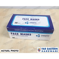 2022INDOPLAS FACE MASK 3 Ply with Earloop Surgical Face Masks - FDA APPROVED