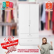 Michelle 2 Door Wardrobe / Swing Door Cabinet / Cloth Storage Cabinet