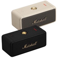 ลำโพงลำโพงบลูทูธพกพาได้บลูทูธสีดำ & ทองเหลือง Marshall Emberton II