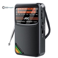 .Pocket Radio Portable Mini Full Band Radio AM/FM/SW Radio with Rechargeable Battery Support Earphon