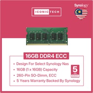 Synology 16GB DDR4 SO-DIMM ECC Memory Module (D4ES03-16G) / (D4ES01-16G) For DS1525+ DS1522+ DS925+ 
