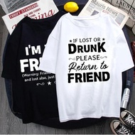 T-shirt BFF Besties untuk wanita. Jika hilang atau mabuk, sila pulangkan kepada rakan. T-shirt Sahab