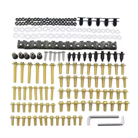195pcs Motorcycle Complete Screw Body Fairing Bolts Burn Titanium M5 M6 Nuts Kit For kawasaki Z750 Z