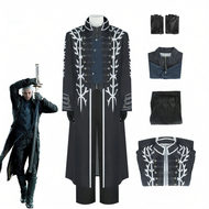 Vergil Cosplay Costume Set ชุดคอสเพลย์ Vagrant Story สำหรับผู้ชาย ชุดแสดงบทบาทเกม ชุดผู้ชาย Dante