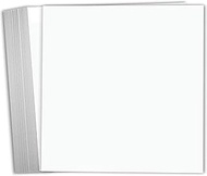 Hamilco White Cardstock Scrapbook Paper 12x12 65lb Card Stock – 50 Pack (Bright)