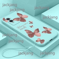 เคส VIVO Y76-5G Y76S-5G กรอบนิ่มชุดผีเสื้อย้อนยุคสายเคสโทรศัพท์กันกระแทก