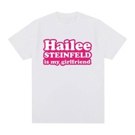 Hailee Steinfeld T-Shirt Cotton O-neck Comfortable Tee-shirt Short Sleeve for Summer Women  Футболки
