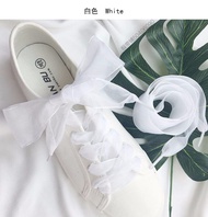 [Cutewomen2020] 1Pair Flat Shoelace Organza Lace Snow Yarn Athletic Sport Sneakers Shoe laces on Sal