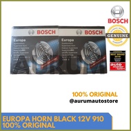 ▼ ☈ ✹ Bosch Europa horn Black with relay 12V 910 Bosch Horns