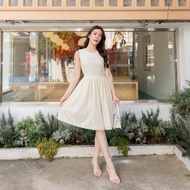 [Chercloset] Jasmin Dress เดรสทำงาน ออกงาน เดีไซน์ลูกไม้แนวยาว ทำให้ดูเพรียว ซับในทั้งตัวส่งฟรีมีปลา