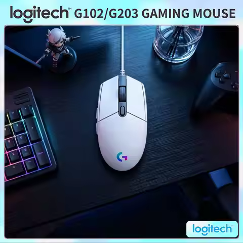 Logitech G203 Prodigy Wired Gaming Mouse 8000 DPI RGB Lighting 6 Buttons On-Board Memory 1000Hz Poll