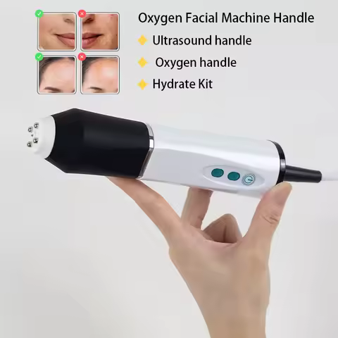 3 in 1 Oxygen Facial Handle Oxygen Jet CO2 Bubble Ultrasonic RF Skin Tightening Oxygen Facial Machin