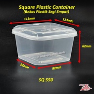 SQ 250/350/450/550/650/750 Square Disposable Plastic Food Container (25Pcs/50Pcs) Bekas Petak / Beka
