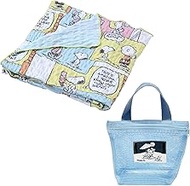 Nishikawa PN5604BD Snoopy Cool Half Blanket Throw with Original Mesh Pouch, 55.1 x 39.4 inches (140 