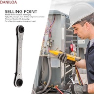 DANILOA Double-ended Ratchet Wrench, 1/4 3/8 3/16 5/16 inch Professional Ratcheting Service Wrench, 