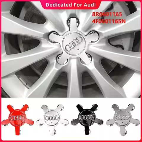 4pcs 135mm Car Wheel Center Cap Hub Covers Badge logo 8R0601165 4F0601165N For Audi A1 A3 A4 A5 A6 A