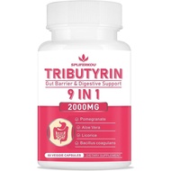 Tributyrin Gut Health Supplement, 9-in-1 Butyrate Complex, 60 Vegan Capsules