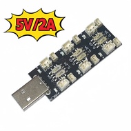 1S Charger 6-in-1 USB Powered 6-Channel Parallel Charging Board for 3.7V/3.8V LiPo Batteries with LE