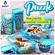 Puzzle Jar Set 16pcs (8 sets) Sealware Box Complete Multipurpose Storage Container / Thinwall 220ml 