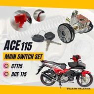 ACE 115 IGNITION MAIN SWITCH SET - ACE115 CT115 CT 115 SEAT LOCK SUIS KUNCI SET MOTOR COMPLETE KEY S