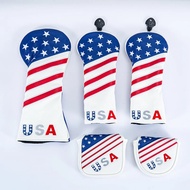 5pcs/set New American Flag USA Series Golf Club Cap Cover Ball Head Protective Cover