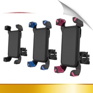 Rack for 360 degree rotating mobile phones for handy bicycles