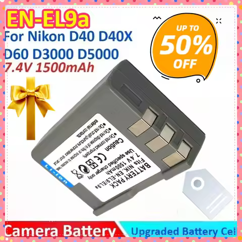 1500mAh 7.4V EN-EL9a ENEL9a EN-EL9 ENEL9 EN EL9 EL9a Camera Battery +Charger for Nikon D40 D40X D60 