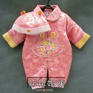 Tongtong Mommy [107] New Year Year's Eve Festive Tang Suit Winter Quilted Newborn Baby Girl Full Moo