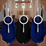 Warehouse Sale Large Velvet Church Collection Offering Bag Zipper Sunday School Round Catholic Chris