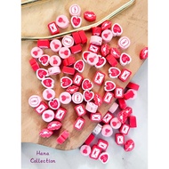 10pcs mail and Heart-shaped Polymer Beads