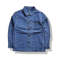 Uniqlo Striped Denim Workwear Jacket(L) Chest Size 45 Denim Jacket Workwear Jacket