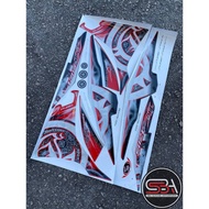 STICKER BODYSET STRIPE COVERSET COVER SET LC135 MERAH BATIK SMOKE LC V2 V3 V4 V6 MORITAKA YAMAHA ORI