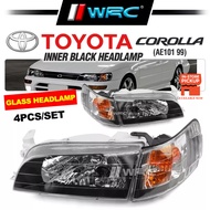 Toyota Corolla AE100 AE101 Sedan Headlamp With Corner Lamp ( Clear + Black )