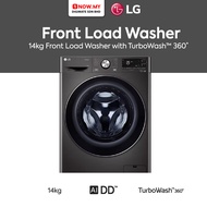 LG 14kg Inverter Front Load Washer FV1414S3B | Smart AI Direct Drive TurboWash 360 Mesin Basuh 洗衣机