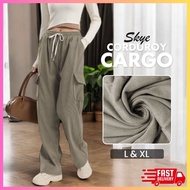 Skye Straight Cut Corduroy Cargo Women Pants
